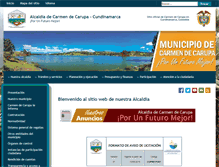 Tablet Screenshot of carmendecarupa-cundinamarca.gov.co
